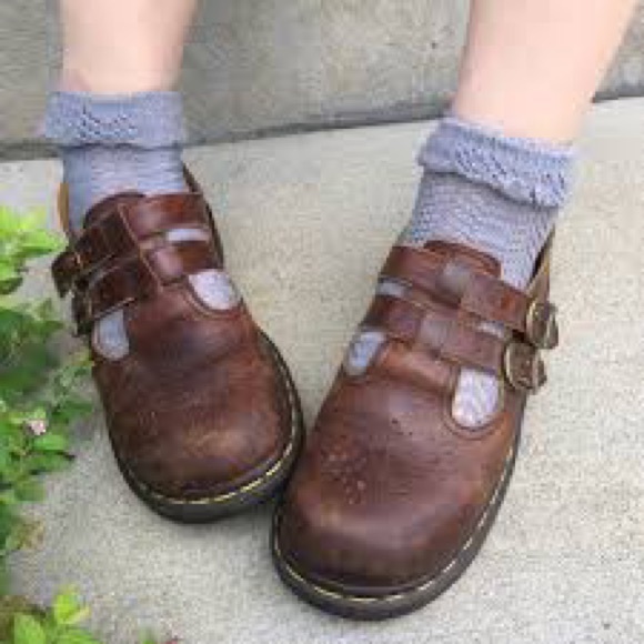 Dr Martens Double Buckle Mary Jane Brown Leather - Picture 2 of 15